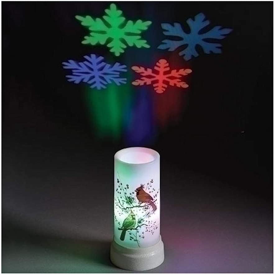 Roman Cardinal on Branch LED Candle Snowflake Projector #132626 Free Shipping