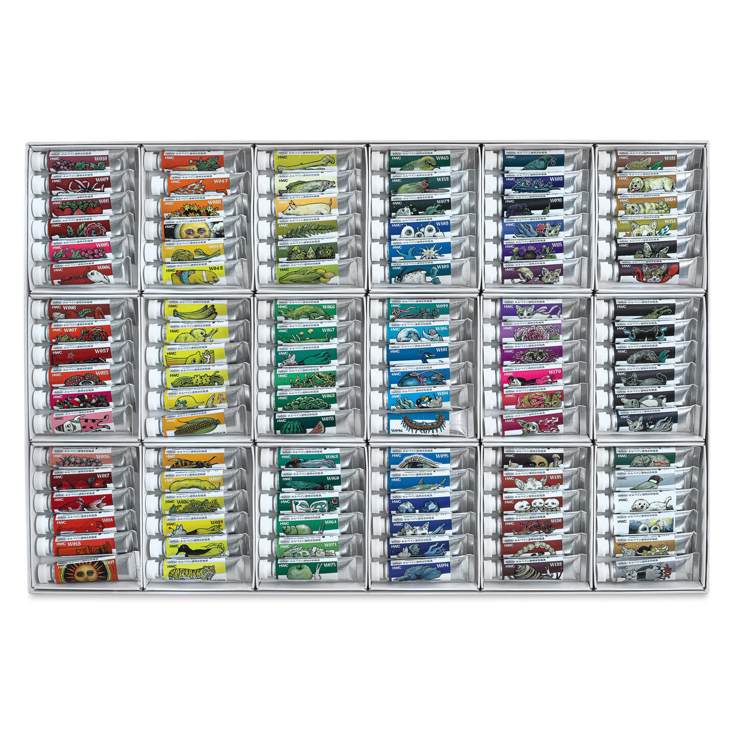 Holbein Artists' Watercolor - Set of 108, Yuko Higuchi Colors, 5 ml Tubes