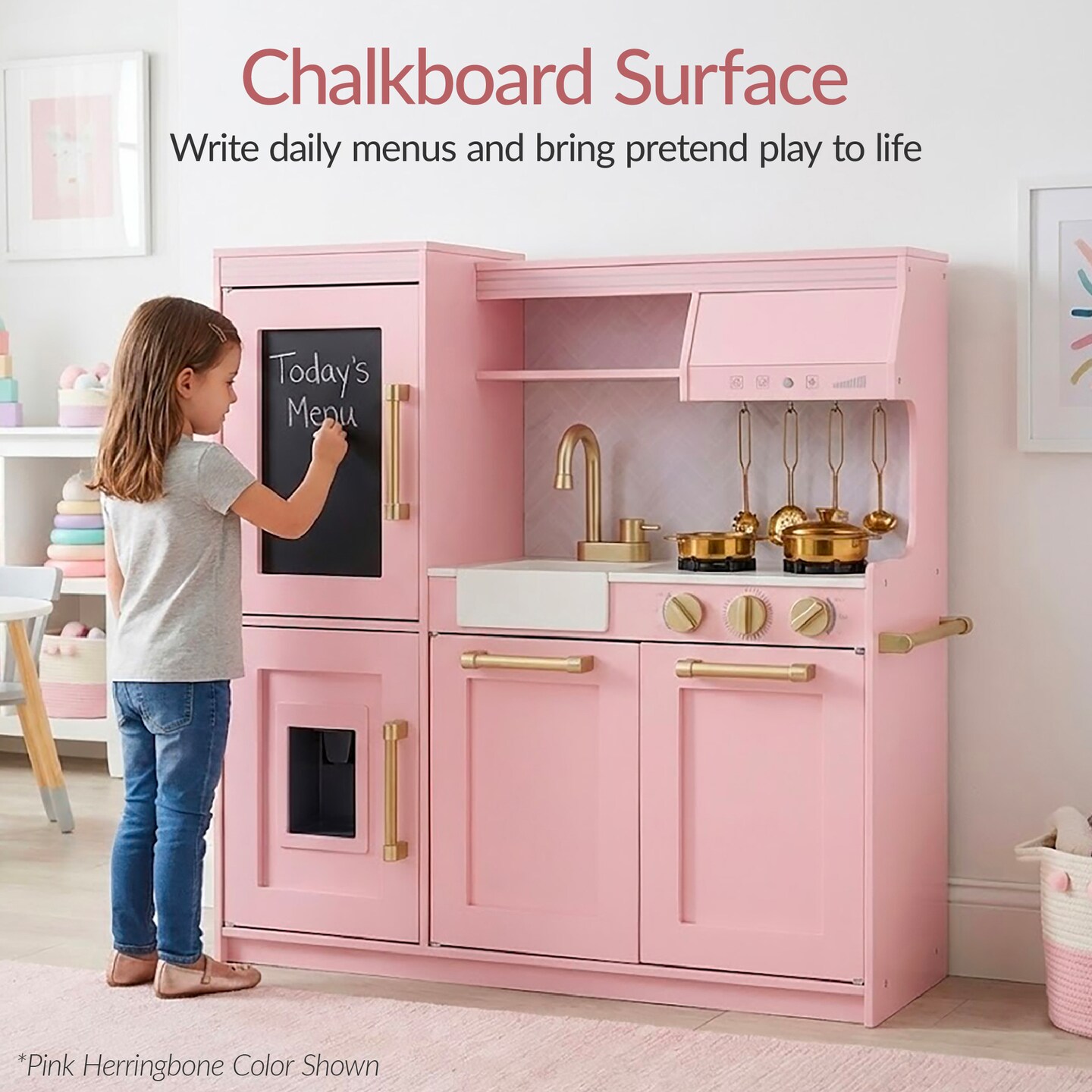 Best Choice Products Pretend Play Kitchen with Framed Chalkboard