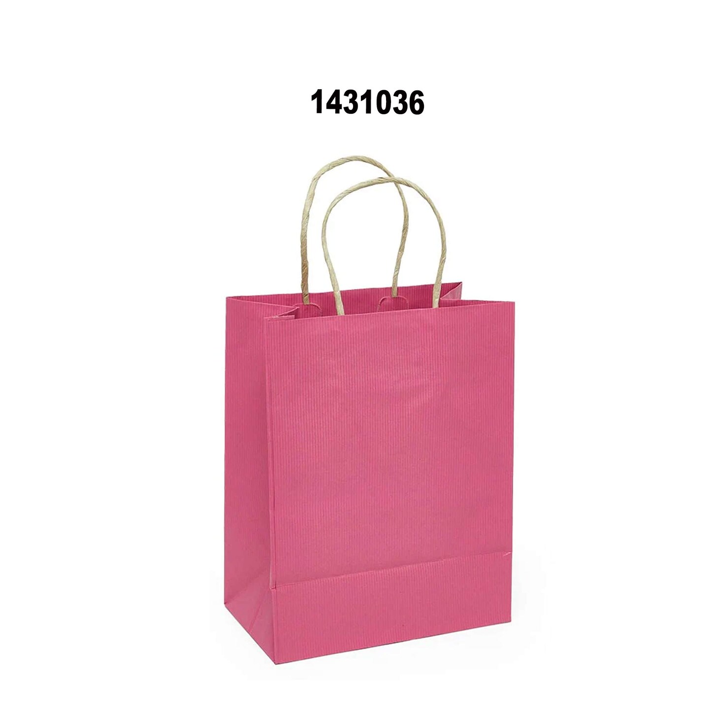 250 Pcs Durable Kraft Paper Bags with Stylish Shadow Stripe Design 6" x 3 1/4 " x 8 3/8"