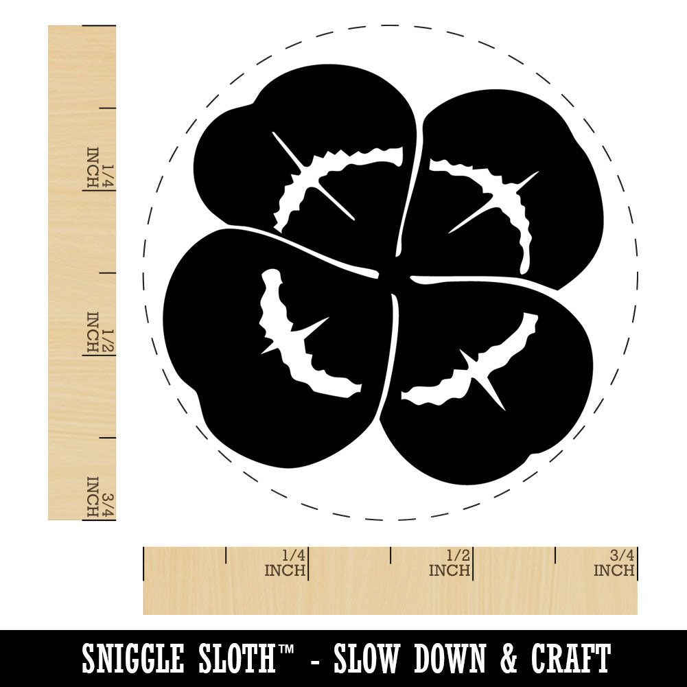 Realistic Shamrock Four Leaf Clover Rubber Stamp for Stamping Crafting Planners