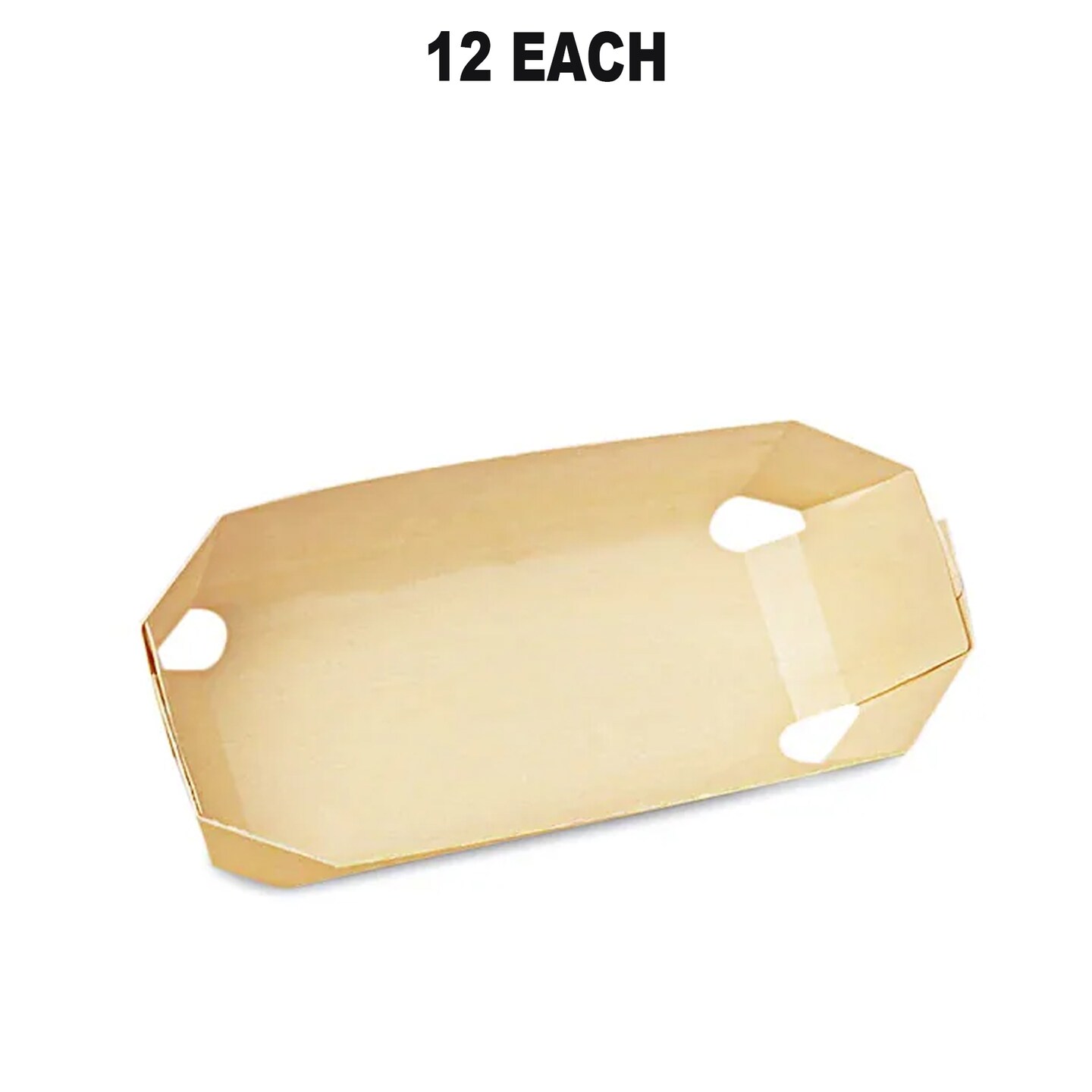 12 Each Curved Poplar Bentwood Trays 9-7/8" x 4-15/16" x 2-3/8"