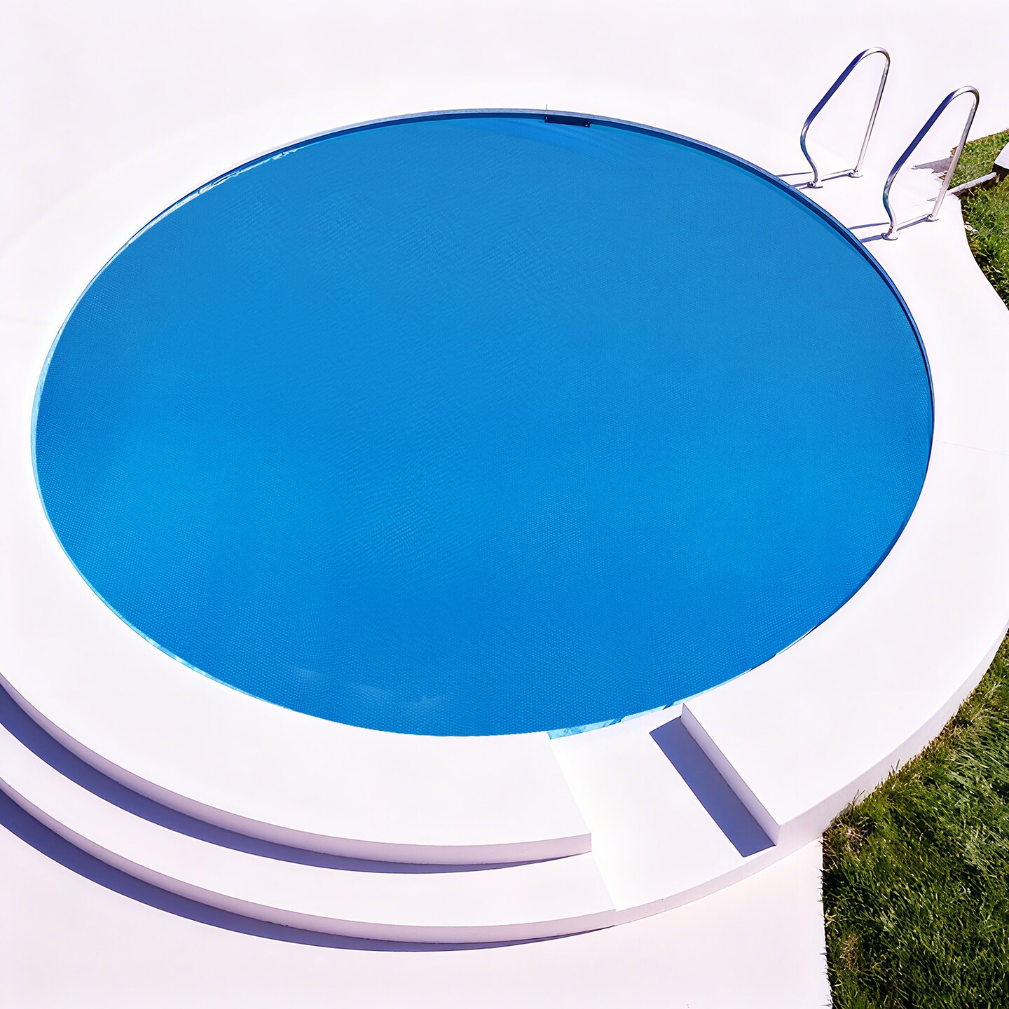 8 Feet Round Solar Pool Cover 12 Mil for In-Ground Above-Ground Swimming Pools