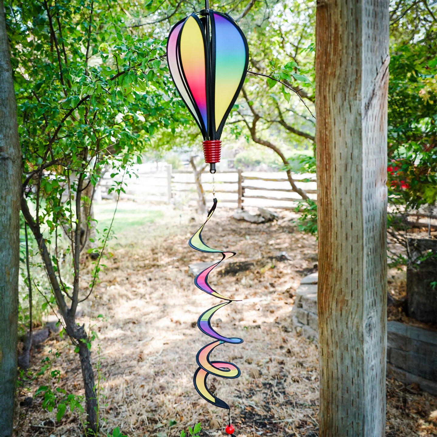 In the Breeze Mini Rainbow Blended Hot Air Balloon Wind Spinner