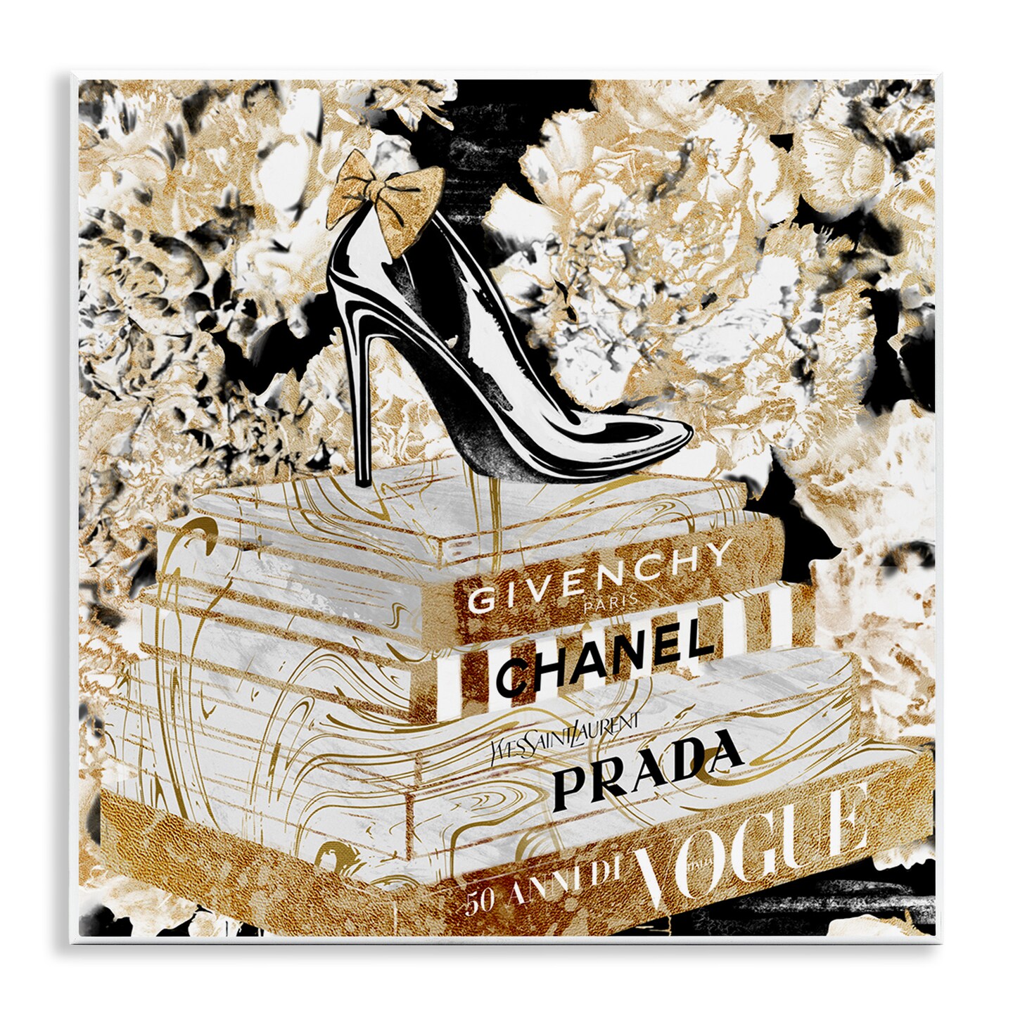 Stupell Industries Designer Fashion Heels & Books Wall Plaque Art