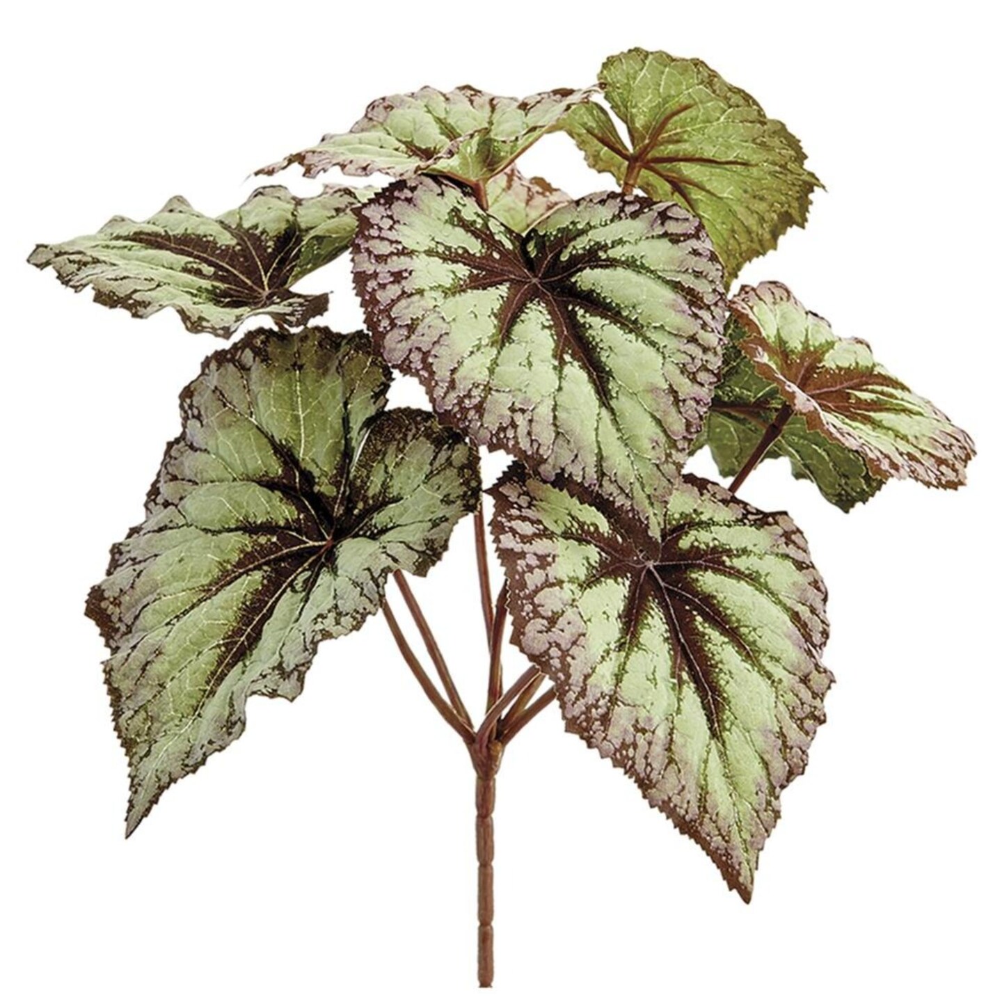 Allstate Begonia Leaf Artificial Spray - 9&#x22; - Green and Purple