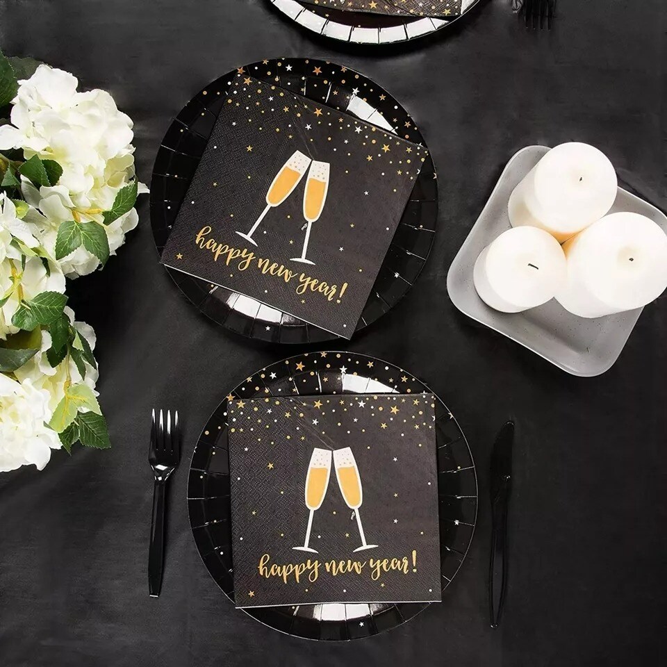 3x Tablecloth Black Plastic Table Cover Disposable for Halloween Party 54x108 In