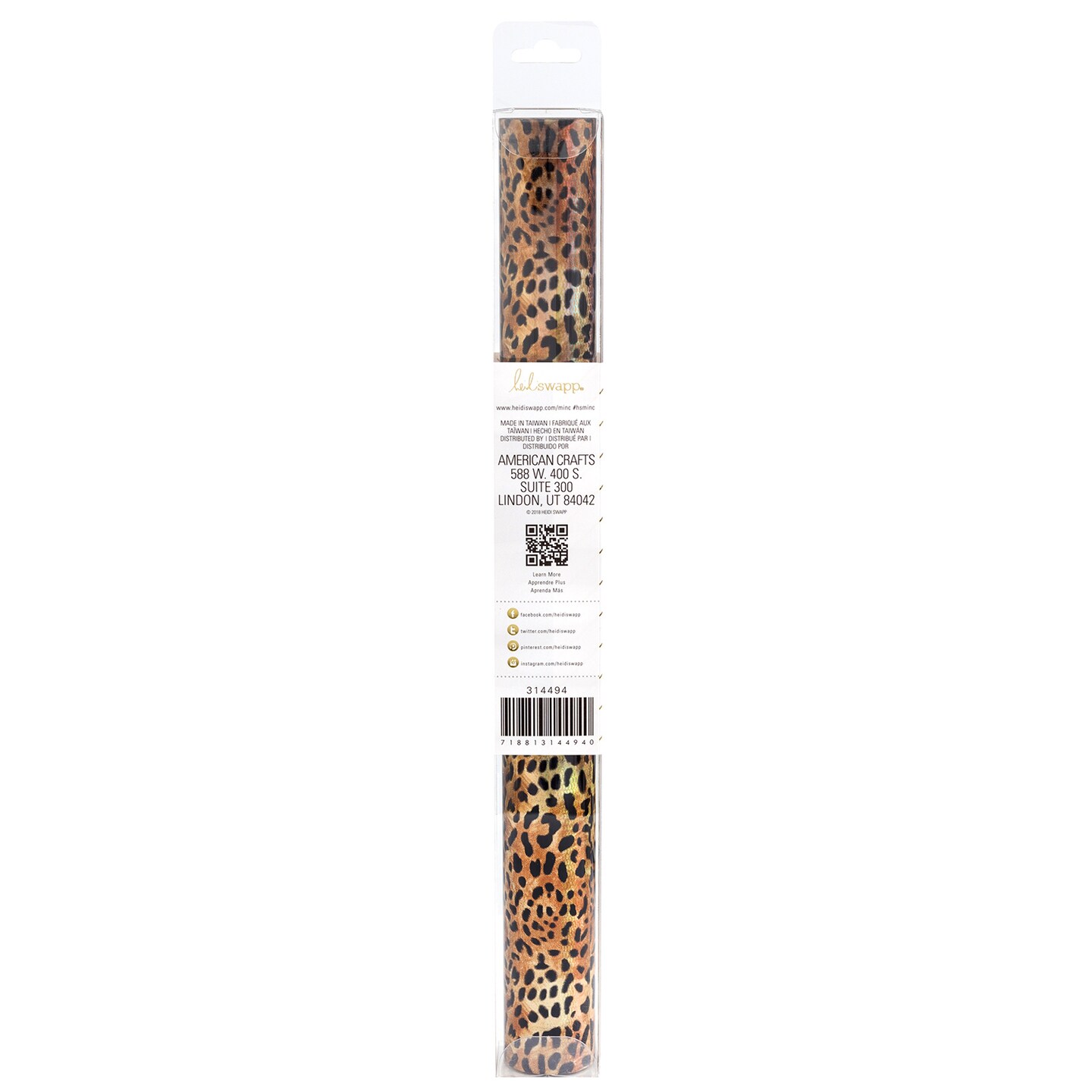 American Crafts Minc Reactive Foil 12.25&#x22;x6&#x27; Leopard 314494 Heidi Swapp