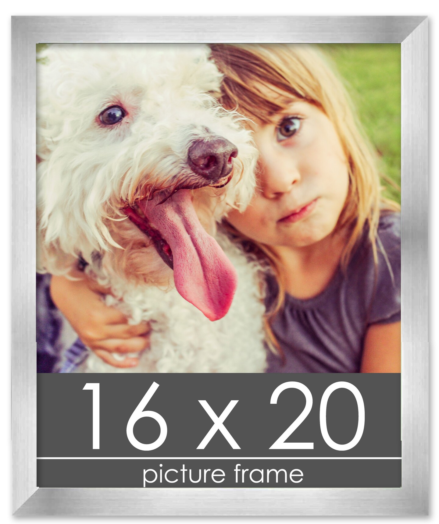 16x20 Solid Wood Picture Frame with UV-Resistant Acrylic & Acid-Free Backing, Available in 6 Finishes: Matte Black, Matte White, Metallic Bronze, Silver, Natural Wood Grain & Mahogany