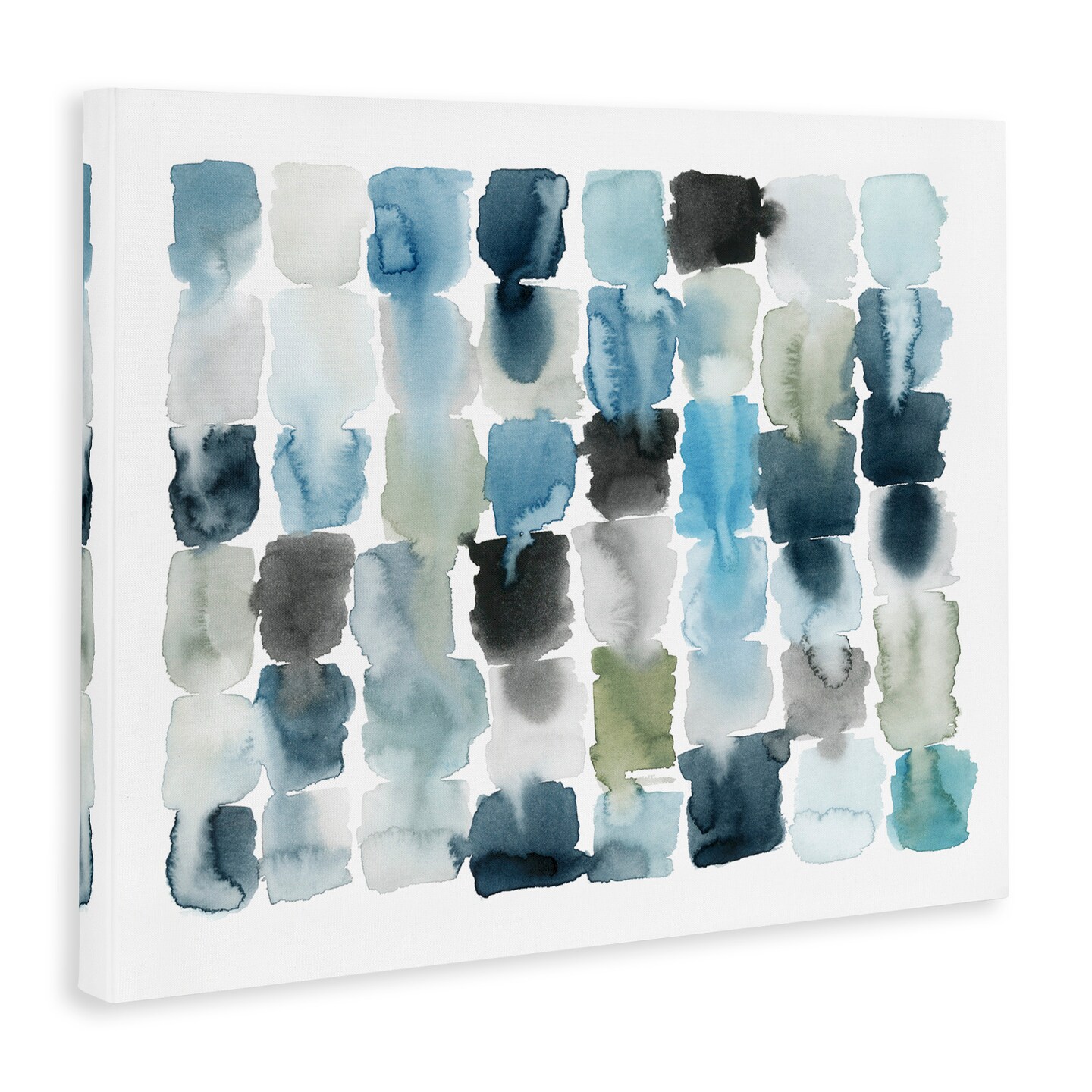 Stupell Industries Ocean Inspired Abstract Tiles Canvas Wall Art