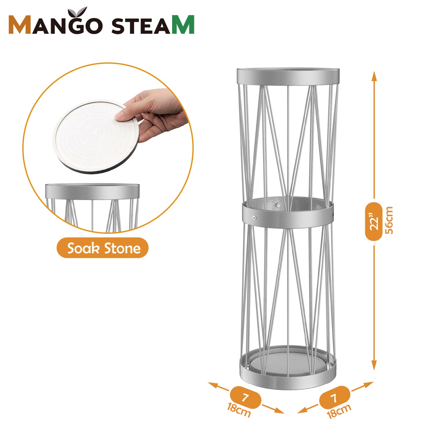 Mango Steam Tall Pluvian Soakstone Umbrella Holder