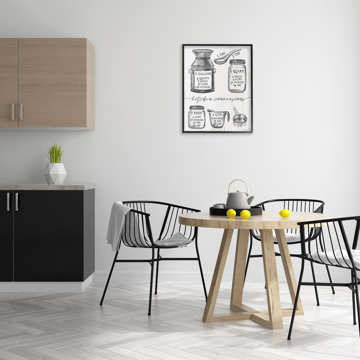 Stupell Industries Vintage Kitchen Conversion Chart Framed Giclee Art