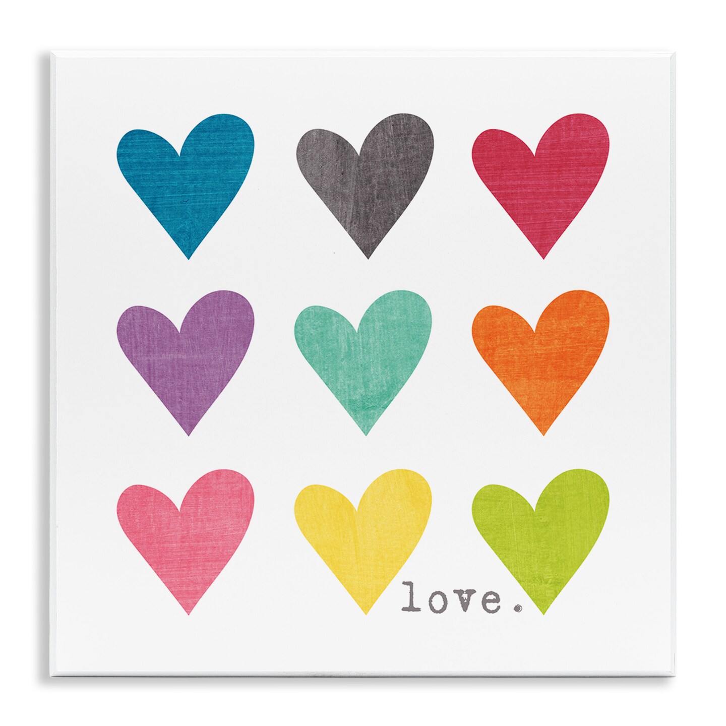 Stupell Industries Alternating Patterned Hearts Wall Plaque Art