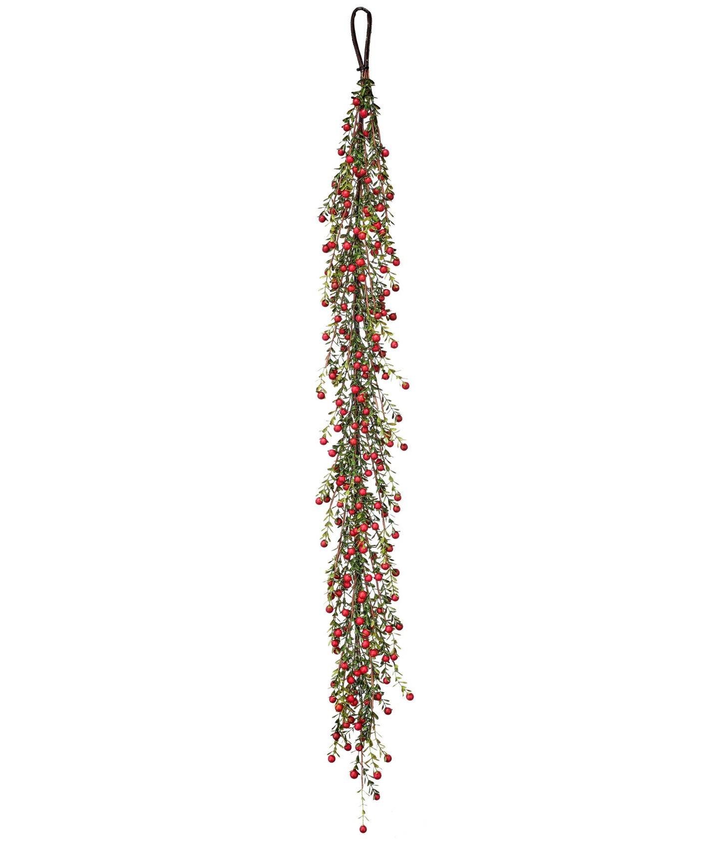 Contemporary Home Living 48&#x22; Mini Wild Cranberry Leaf Garland Christmas Decor