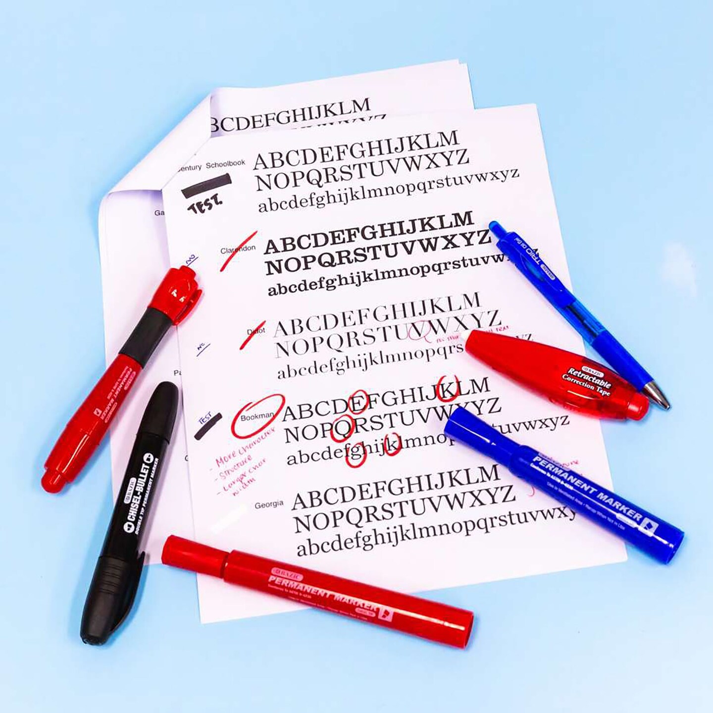 Permanent Markers, Desk Style, Chisel Tip, Assorted Colors, 12 Per Box, 3 Boxes