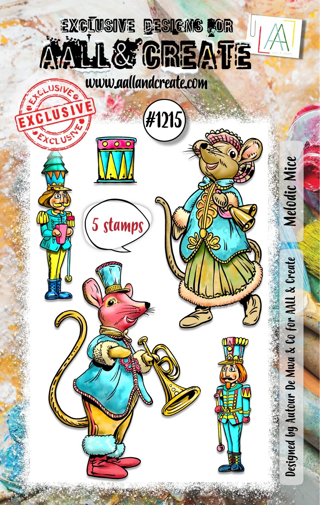 AALL And Create A7 Photopolymer Clear Stamp Set-Melodic Mice