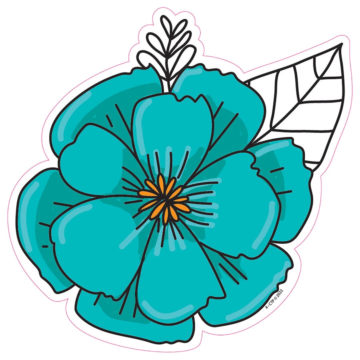 Bright Blooms Doodly Blooms 6&#x22; Designer Cut-Outs, Pack of 36