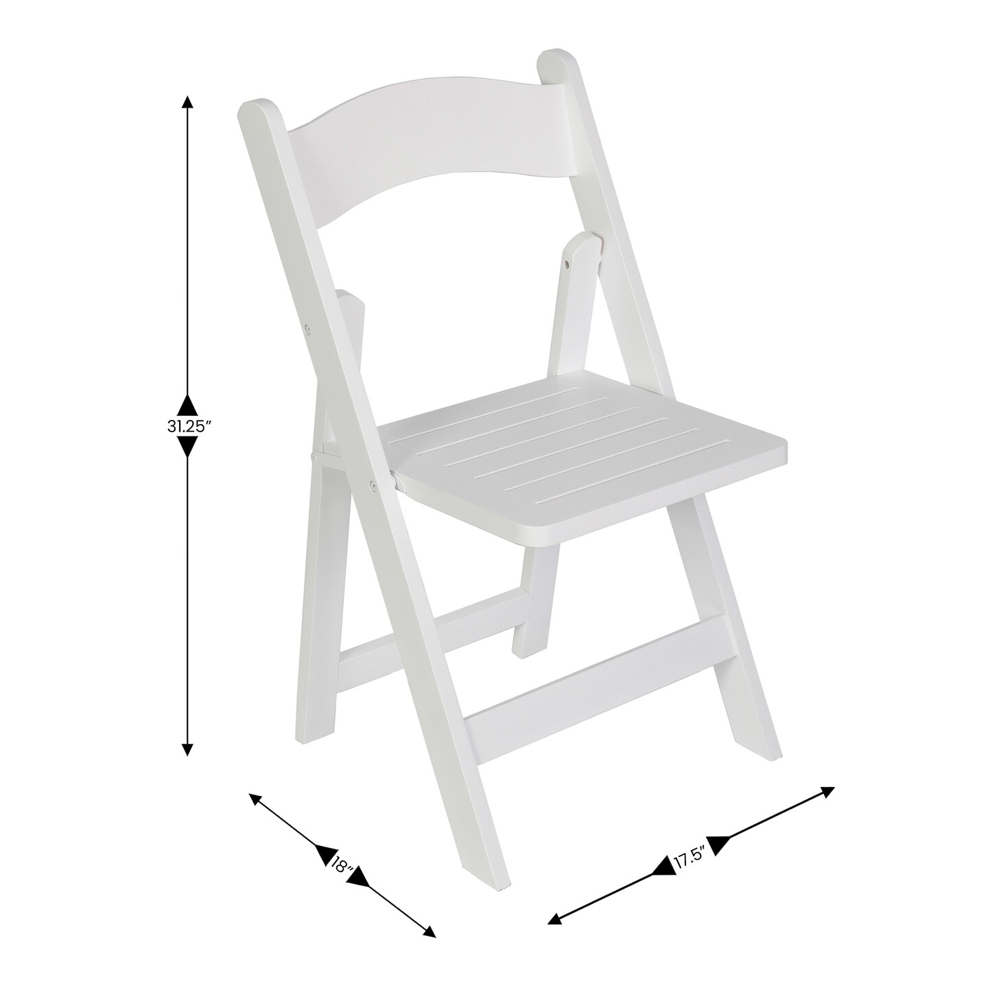 Merrick Lane Nathan Set of 2 Solid Wood Dining Chairs with Foldable Design and Elegant Finish