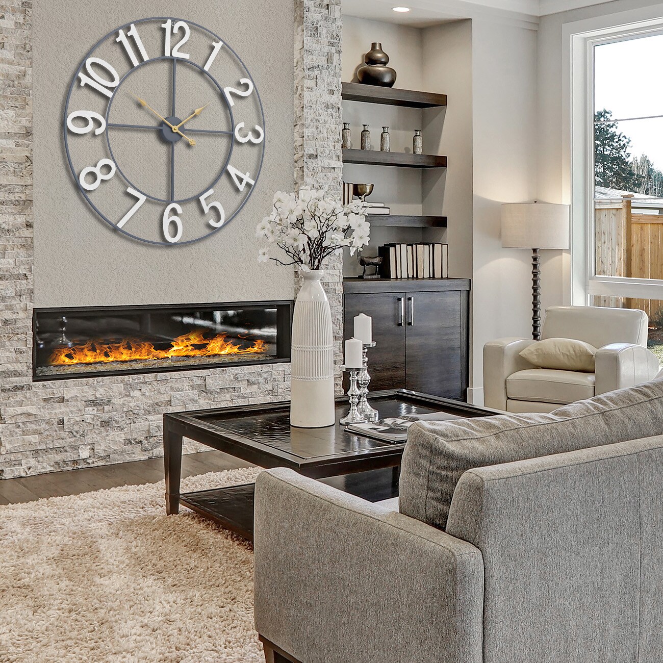 Sorbus Large Wall Clock - 32 inch (81 CM) Battery Operated Analog Wall Clock Decorative for Living Room and Kitchen