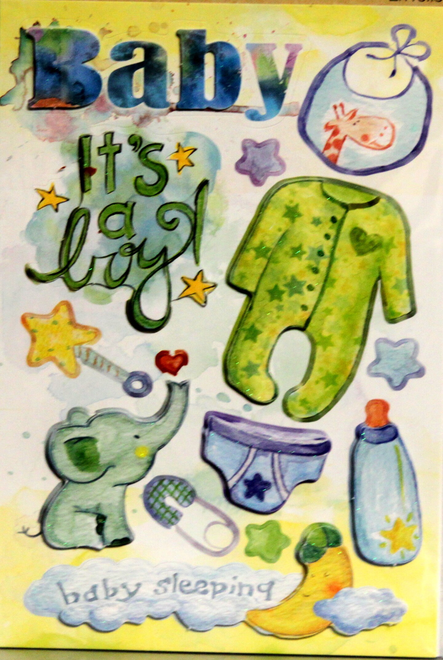 Designer Baby Boy Dimensional Stickers