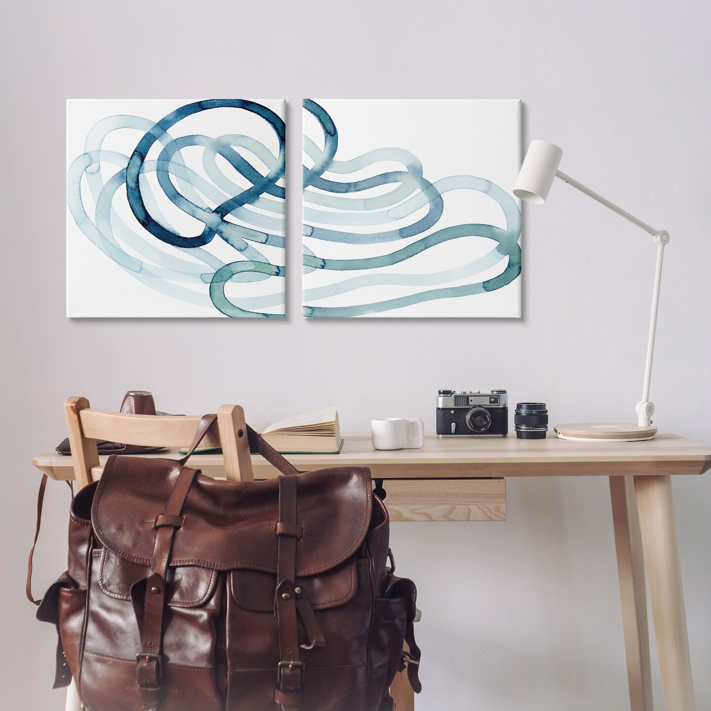 Stupell Industries Lively Organic Abstract Line Canvas Wall Art