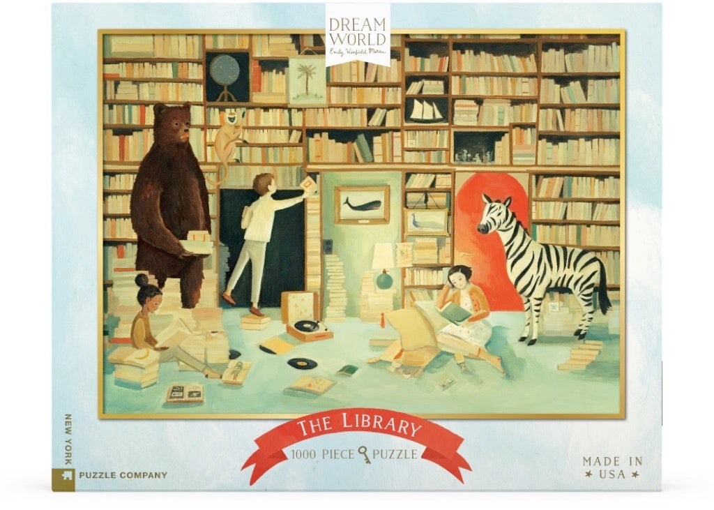 New York Puzzle Company The Library 1000 Piece Jigsaw Puzzle