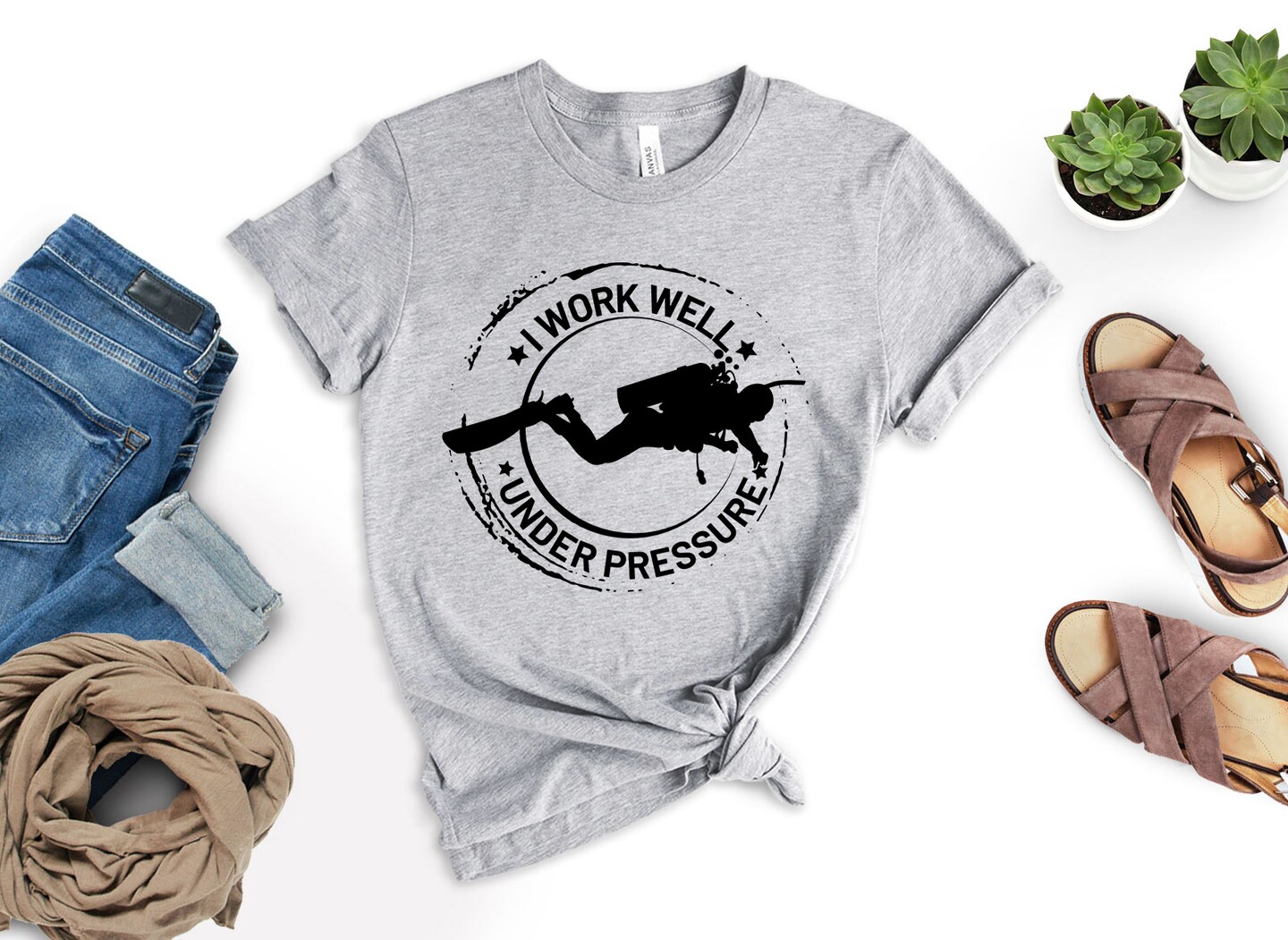 Scuba Diver Shirt, Dive T-Shirt, Under Pressure Tee, Diver Gift, Scuba Apparel, Ocean Lover Shirt, Dive Gear, Scuba Life, Diver Merchandise product 3