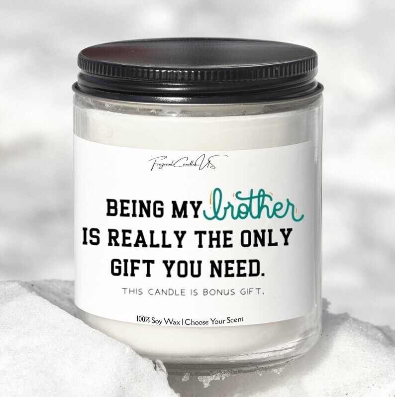 Brother gifts, gifts for brother, brother birthday gifts, Father's day gifts for brother, Scented soy candle, Lavender candle product 2