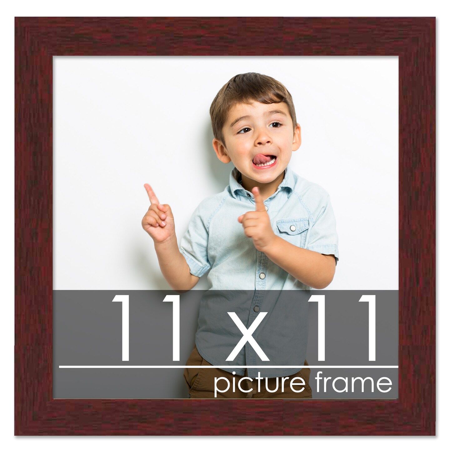 11x11 Solid Wood Picture Frame with UV-Resistant Acrylic & Acid