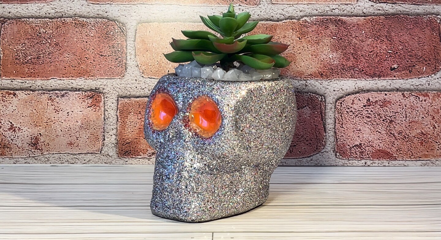 Artificial Glow in the Dark Skull Succulent | MakerPlace by Michaels