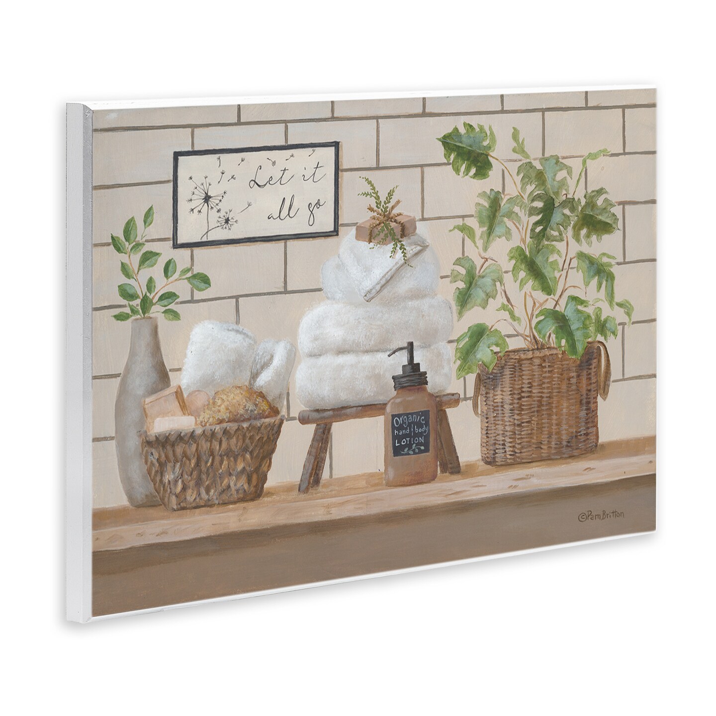 Stupell Industries Comforting Bathroom Spa Still Life Wall Plaque Art