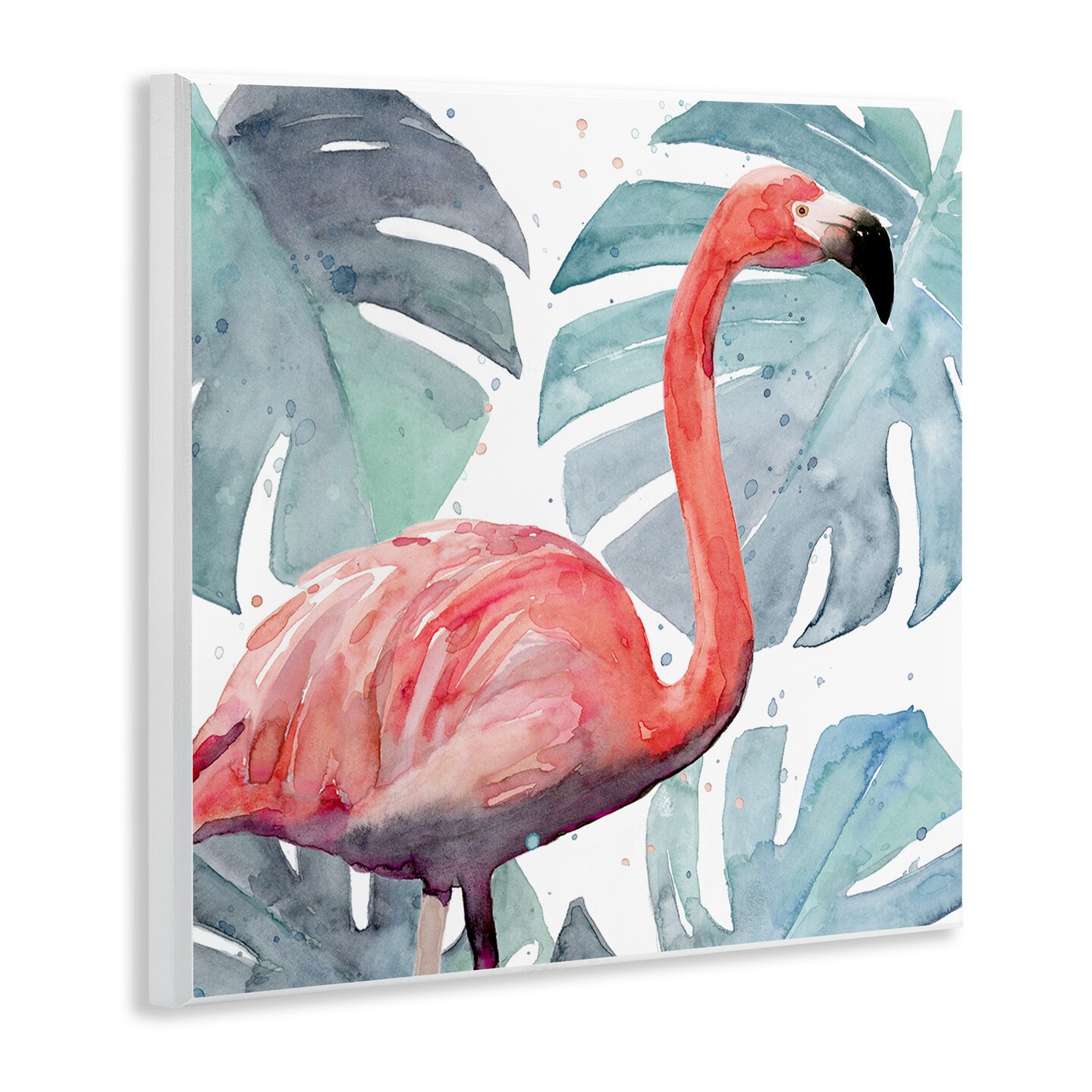 Stupell Industries Flamingo over Tropical Greenery Wall Plaque Art
