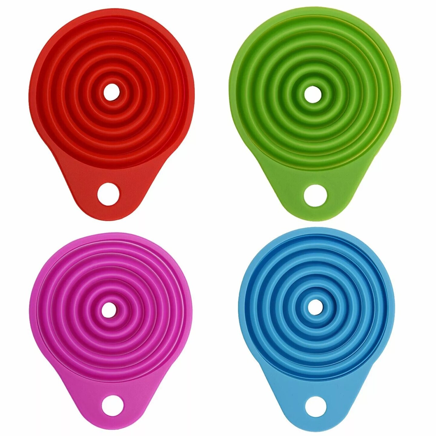 Kitcheniva 4 Pcs Silicone Collapsible Funnel Set