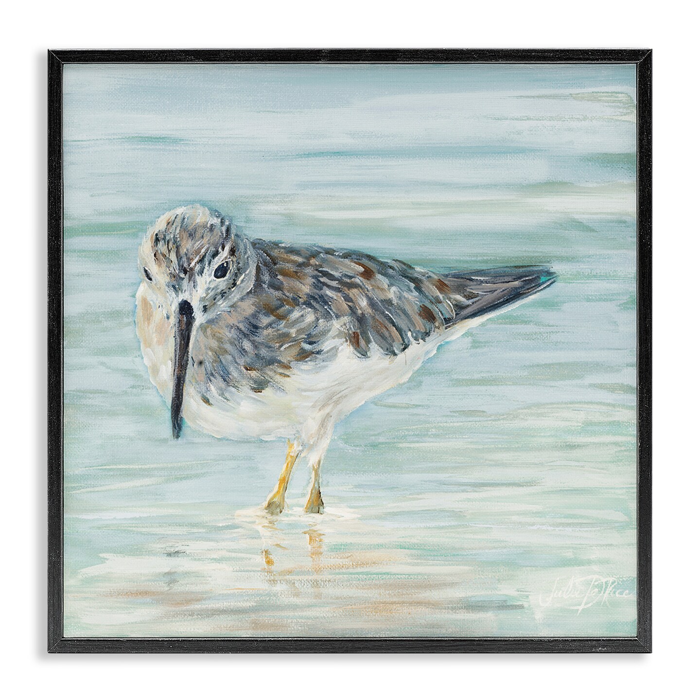 Stupell Industries Sandpiper in Shallow Beach Waters Framed Giclee Art