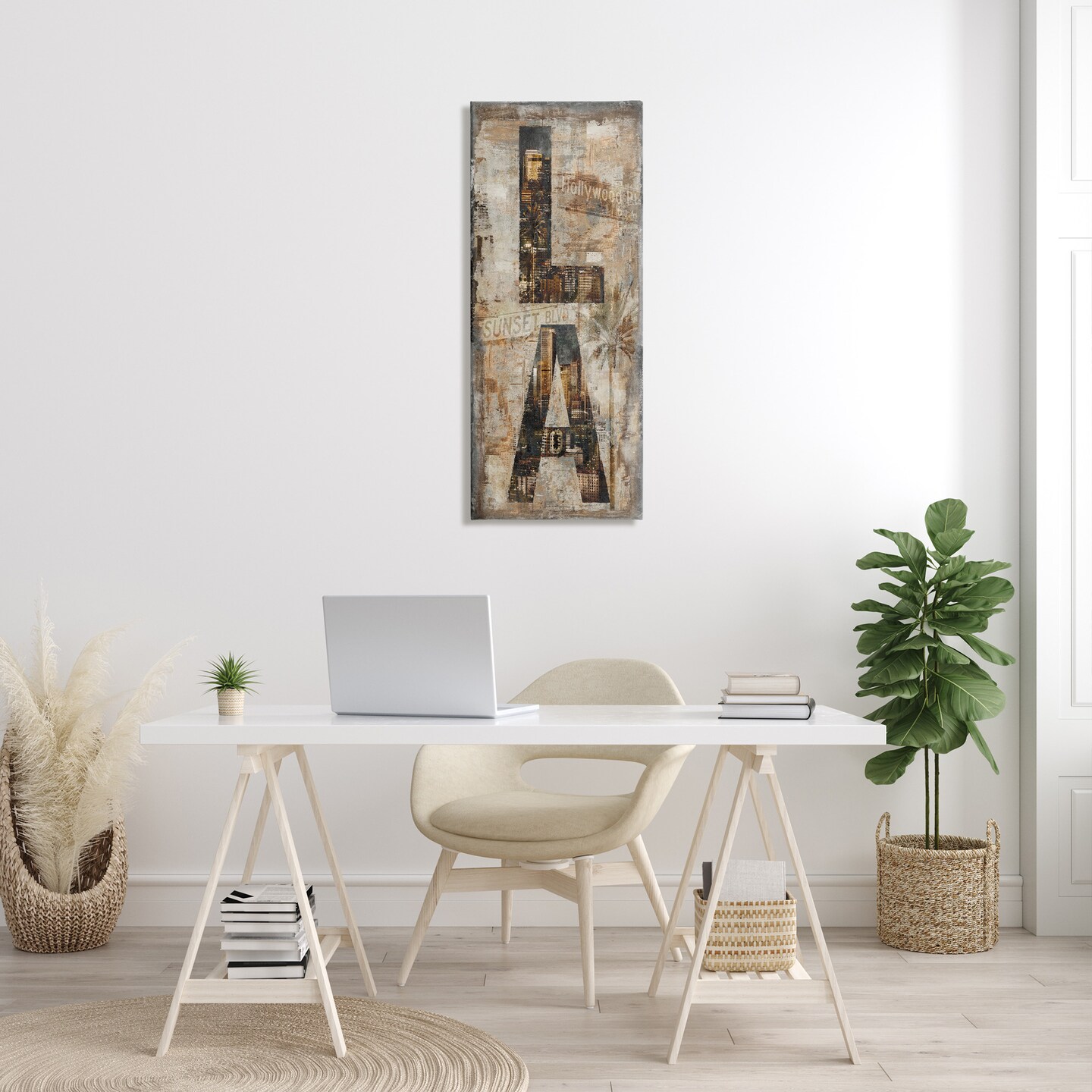 Stupell Industries Los Angeles Montage Collage Canvas Wall Art