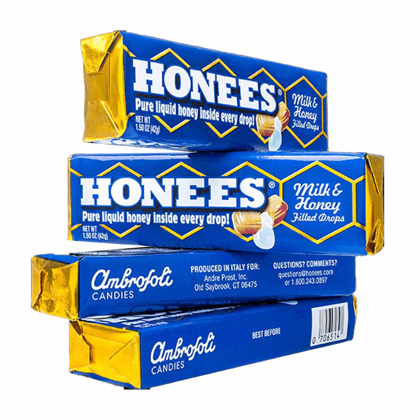 Honees Drops Milk Honey 24ct