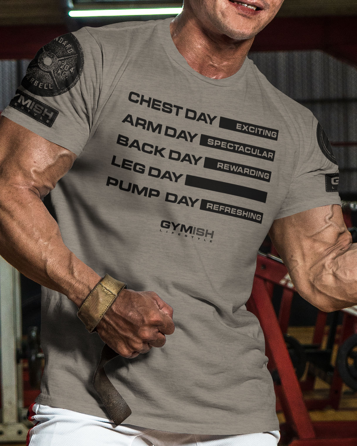 054. Gym Days Leg Day Funny Motivational Workout Gym T-Shirt for Men - image46