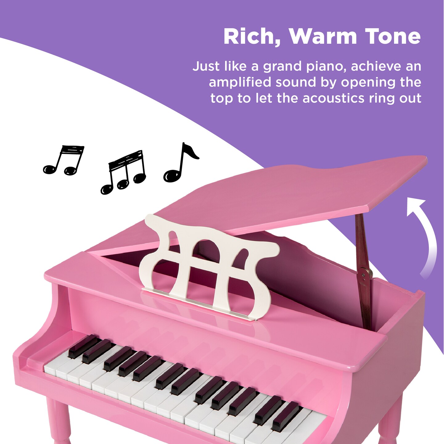 Best Choice Products Kids Classic 30-Key Mini Piano w/ Lid, Bench, Folding Music Rack, Song Book, Stickers
