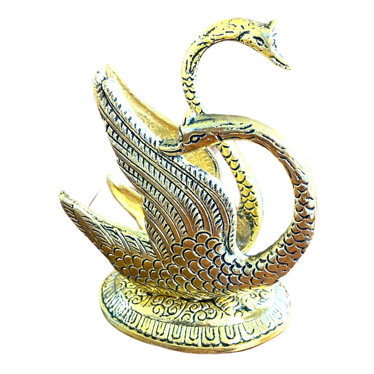 Brass Metal Swan Duck Shape Tissue Holder - Beautiful Vintage Napkin Tissue Paper Holder for Dining Table