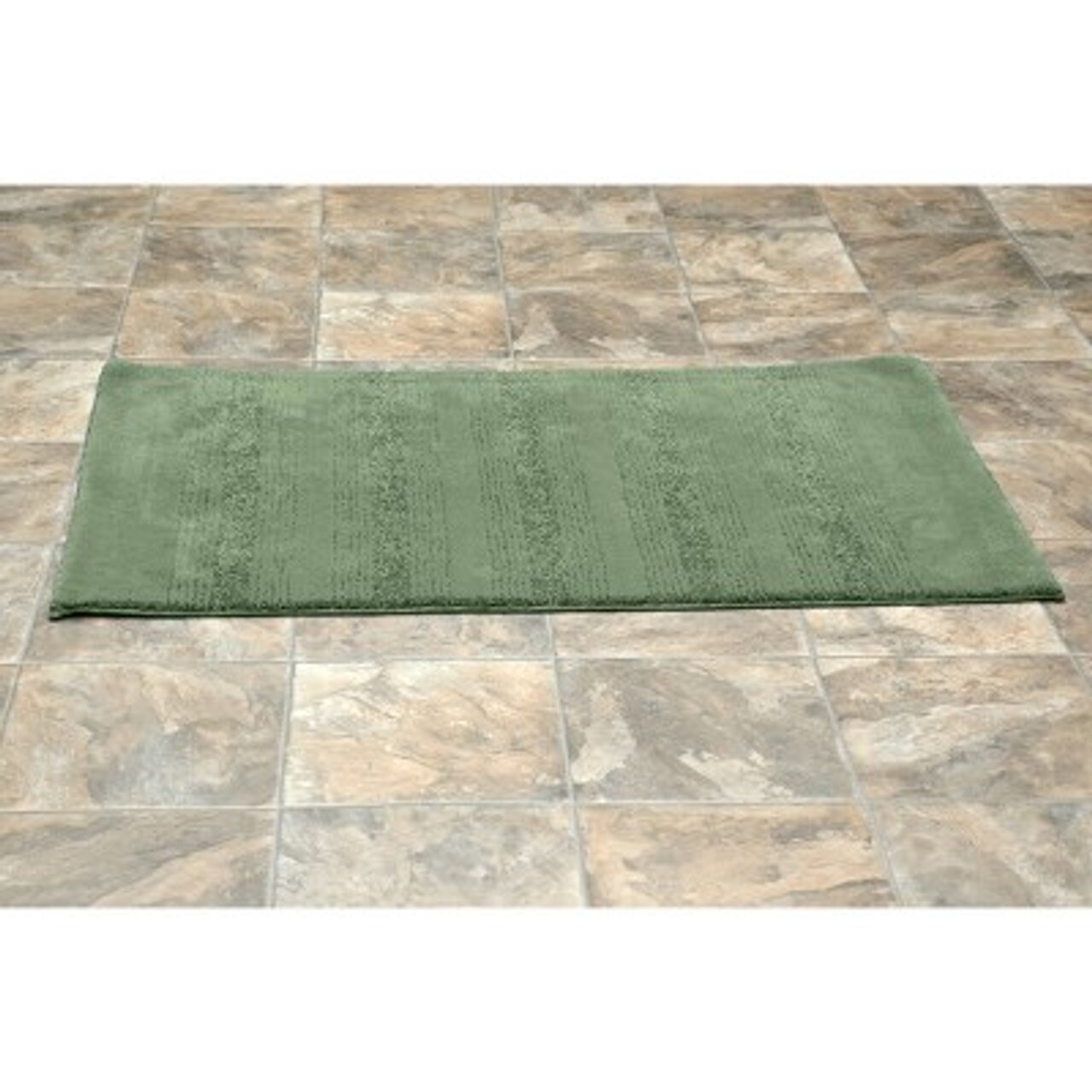 Essence Nylon Washable Bath Rug Deep Fern Garland 24&#x22;x40&#x22;