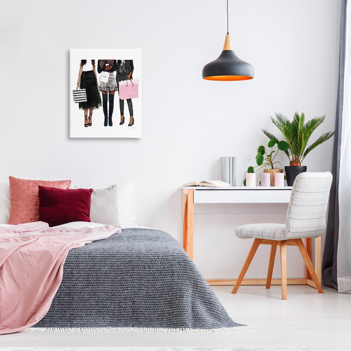 Stupell Industries Fashion Models Glam Watercolor Canvas Wall Art