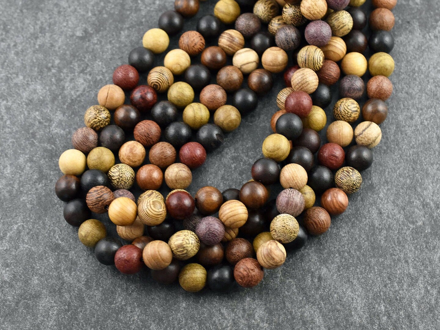 Mixed Natural Sandalwood Beads - Choose Your Size