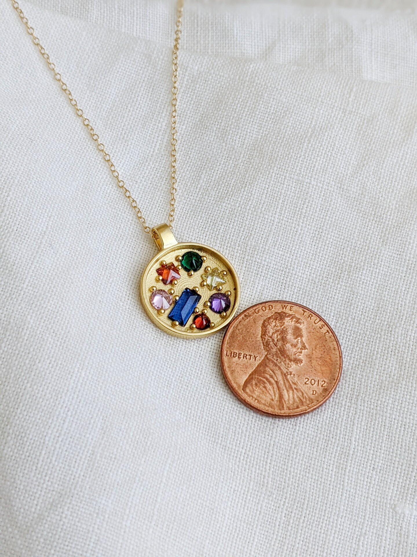Avengers Marvel Inspired Necklace, Infinity Stone Necklace, Gifts for Her, Gold-filled Chain product 3