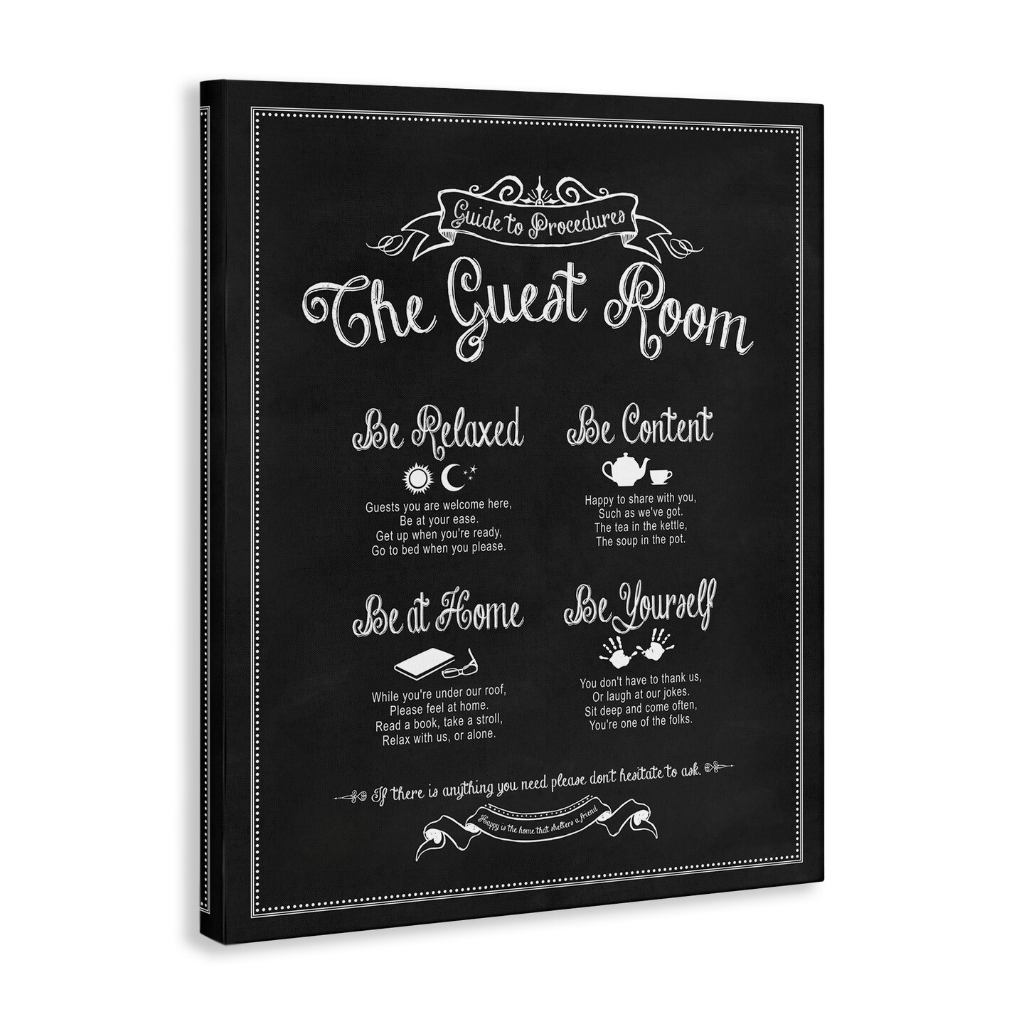 Stupell Industries The Guest Room Guide Canvas Wall Art