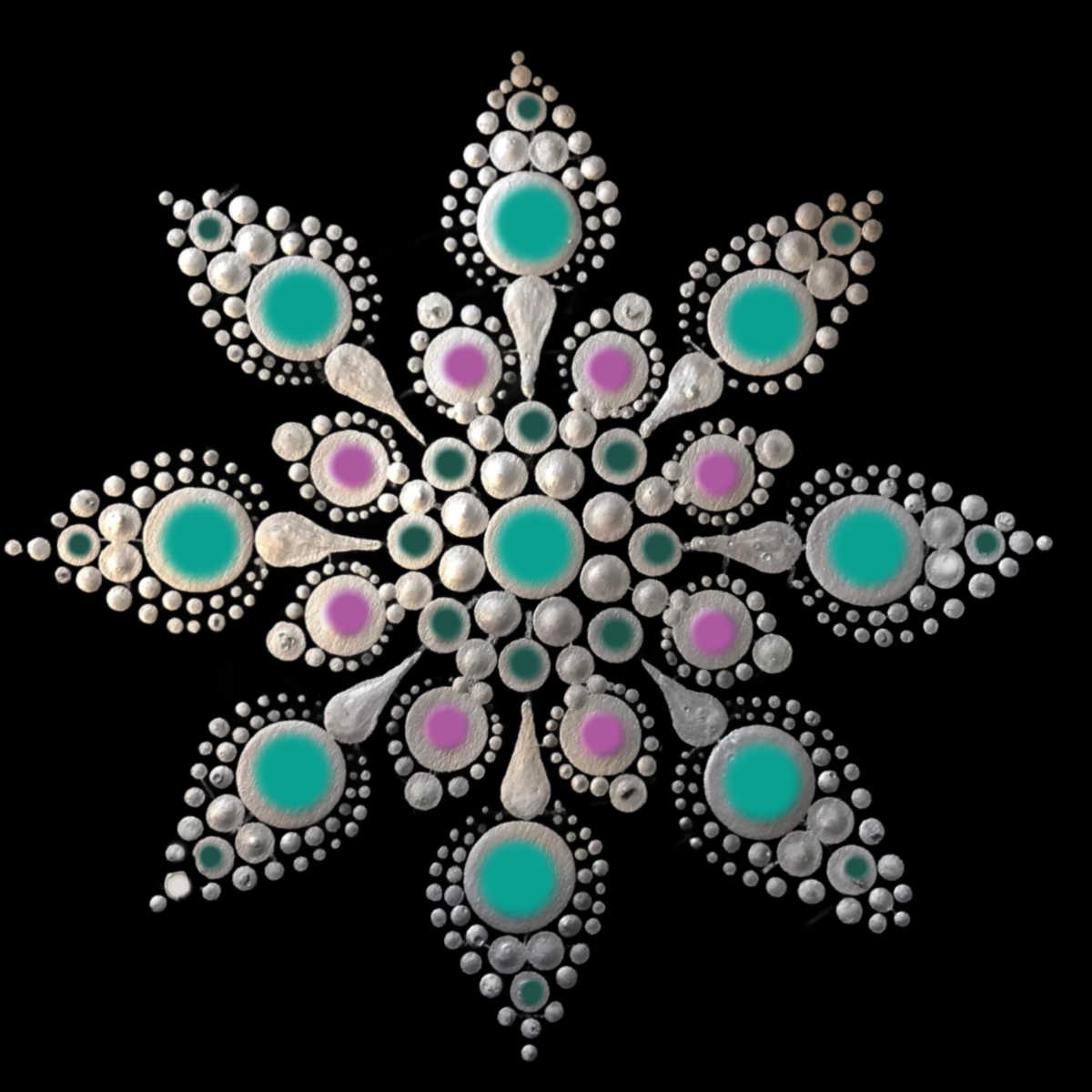 "Pearl Star" - Dot Mandala Painting for Beginners