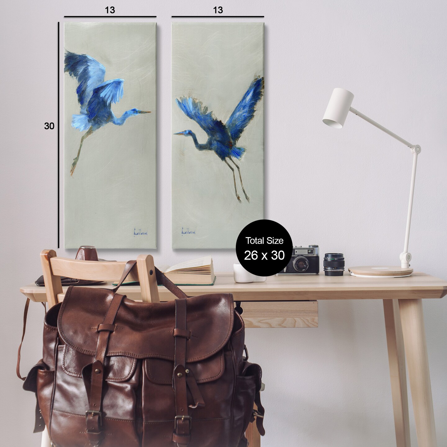 Stupell Industries Expressive Flying Cranes Abstract Birds Canvas Wall Art