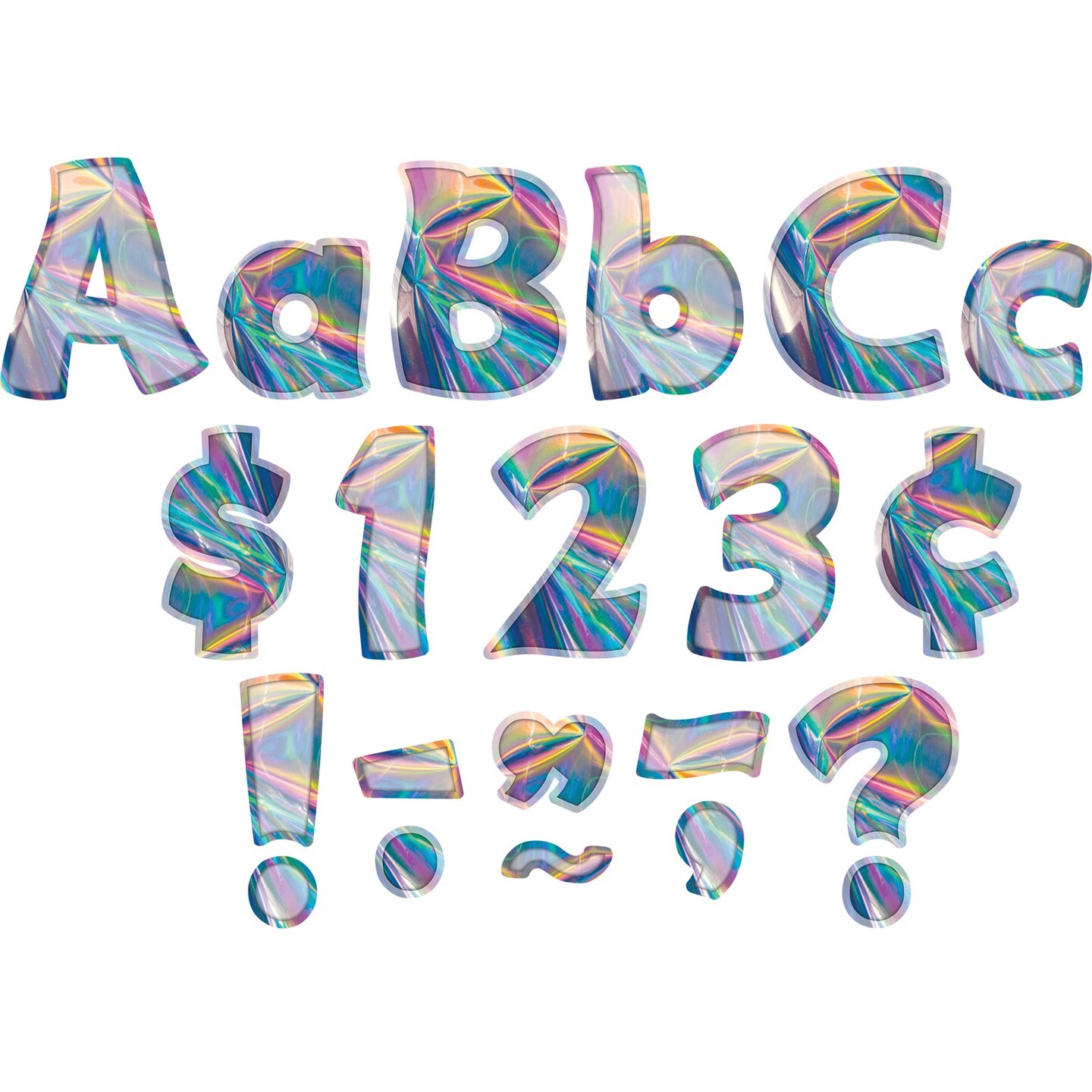 Iridescent Funtastic 4&#x22; Letters Combo Pack