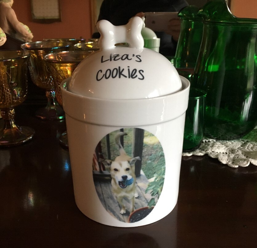 Personalized Dog Treat Jar Custom Photo and Name Dog Treat Jar MakerPlace by Michaels
