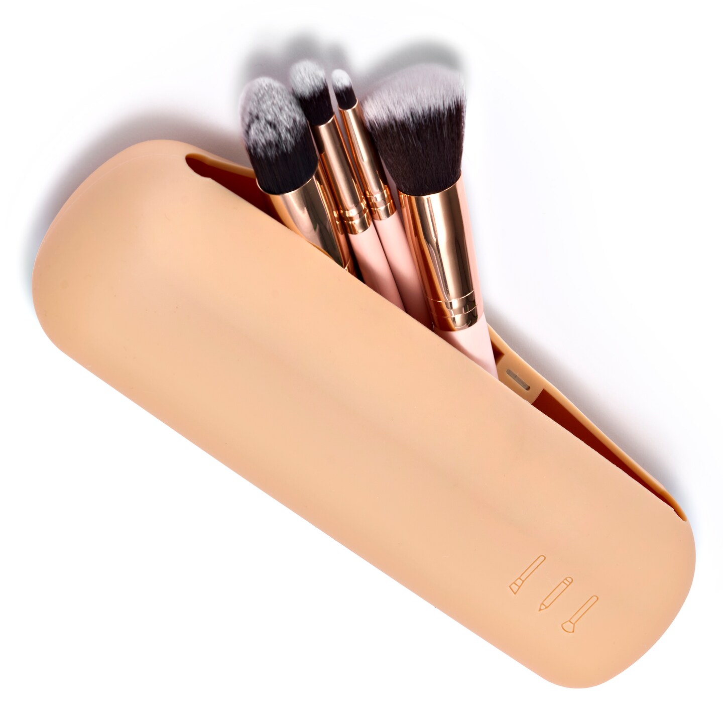 Sorbus Travel Cosmetic Makeup Brush Holder - Portable & Waterproof Silicone Organizer