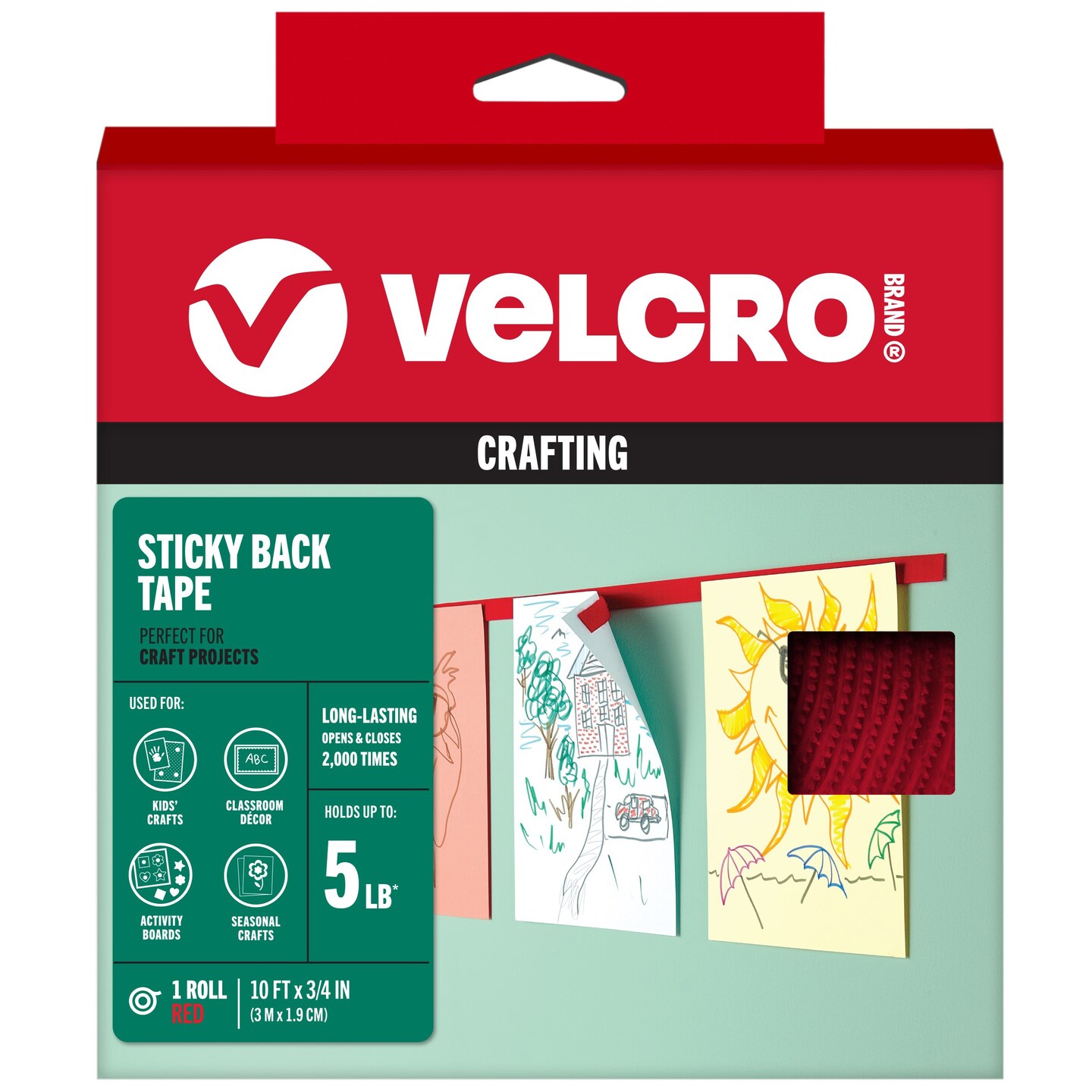 VELCRO(R) Brand Sticky Back Tape .75&#x22;X10&#x27;
